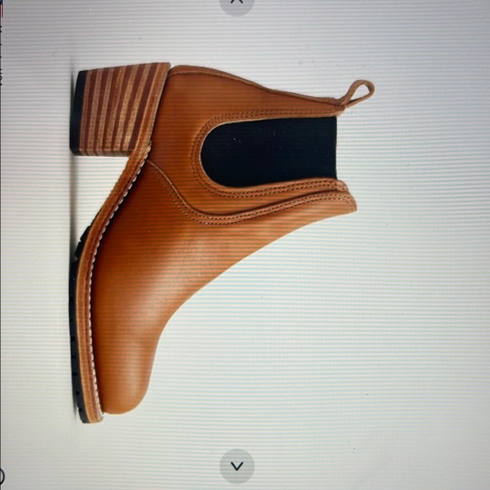 Heritage Pecan color "Harriet" Ankle Booties with Black Elastic Panel